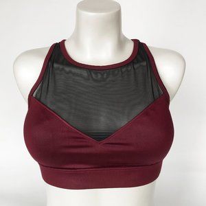 NWOT Bebe Sport Racerback Mesh Yoke Sports Bra